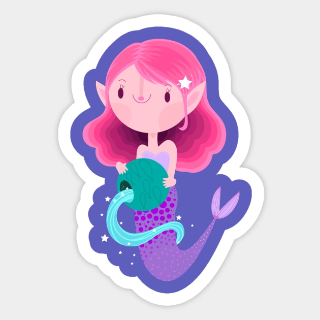 Aquarius Sticker by Mjdaluz